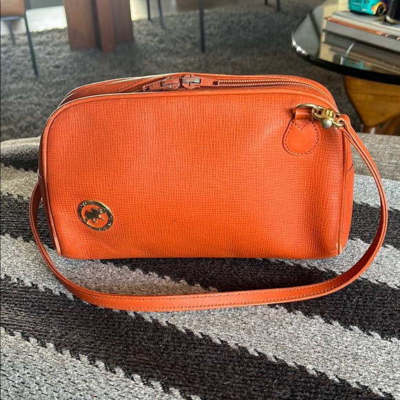 Hunting World Orange Leather Crossbody Bag - Picture 1 of 13